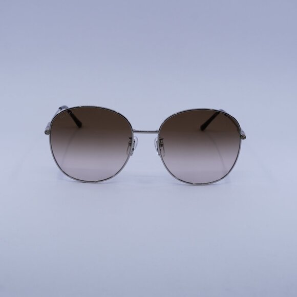 Gucci GG1416SK 002 Sunglasses Silver Round Frame, Brown Gradient Lenses - Picture 2 of 10